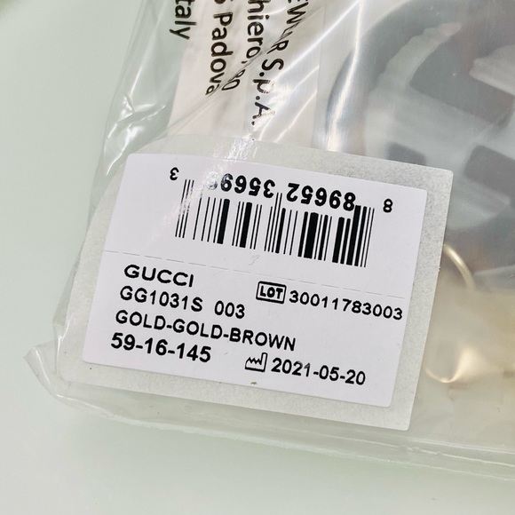 NWT Gucci Gold Gg1031s - 003 Chain CharmSunglasses - Picture 15 of 16